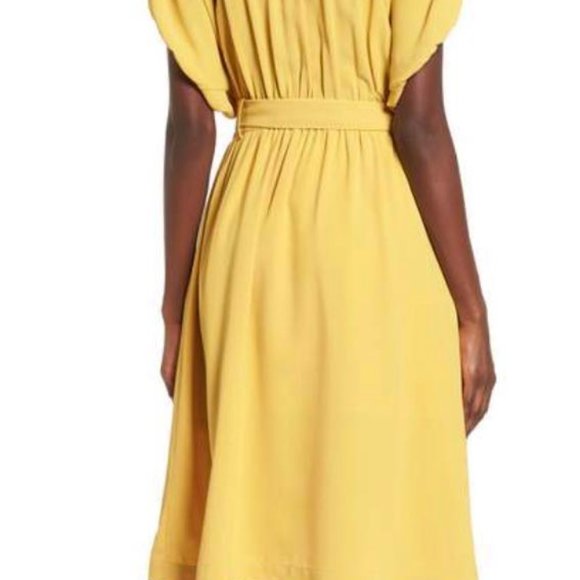 CHRISELLE X JOA 🟡 marigold cocoon sleeve midi dress - Picture 3 of 6